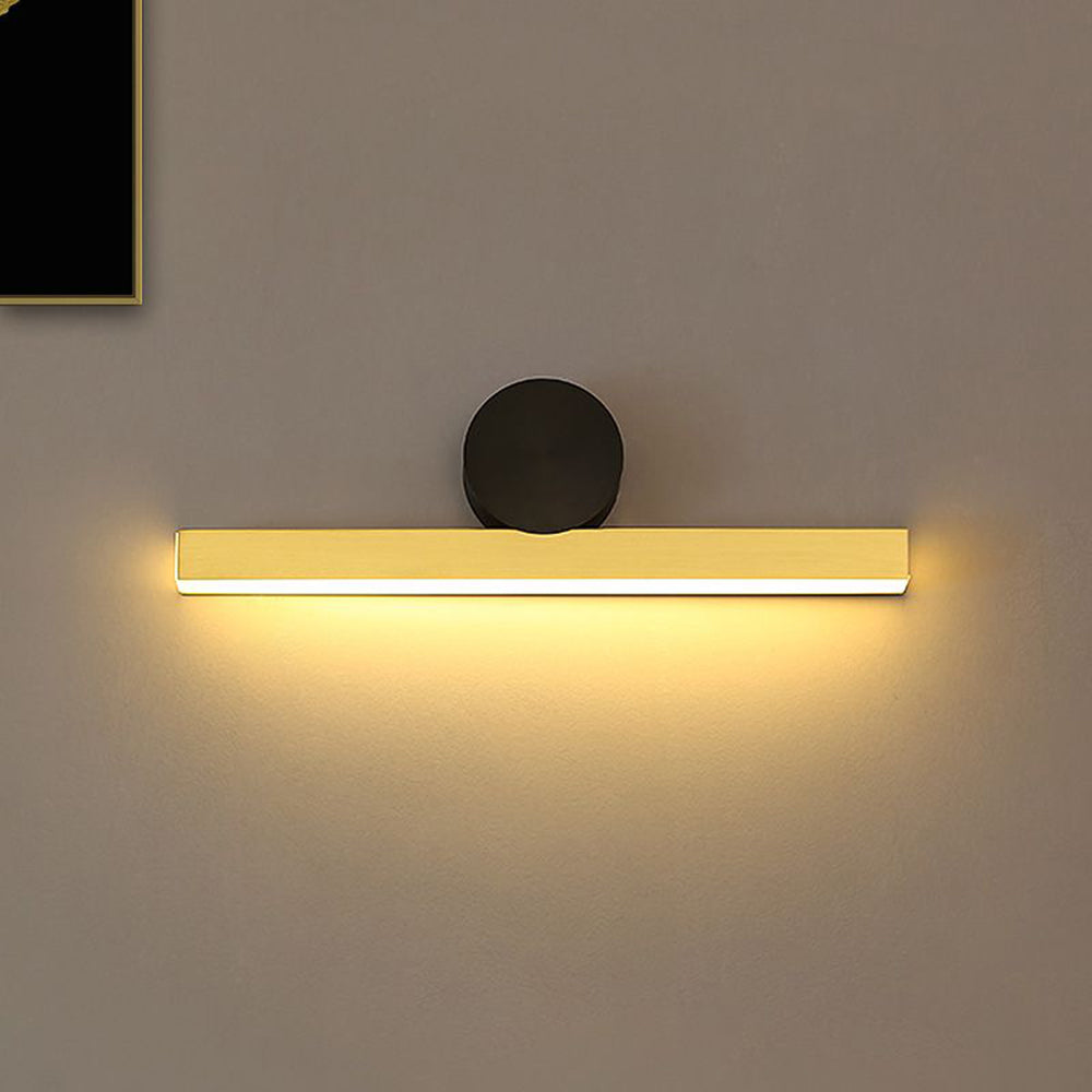 Arisha Modern Geometric Metal Wall Lamp, Black & Gold, Bedroom