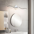 Arisha Minimalist Wave Linear Metal Wall Lamp, Black/White