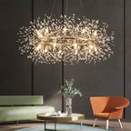 Arisha Modern Dandelion LED Pendant Light GoldCrystal Bedroom/Living Room