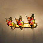 Arisha Artistic Butterfly Metal/Glass Lamps Wall, Red/Blue/Multi-Color/Light Blue