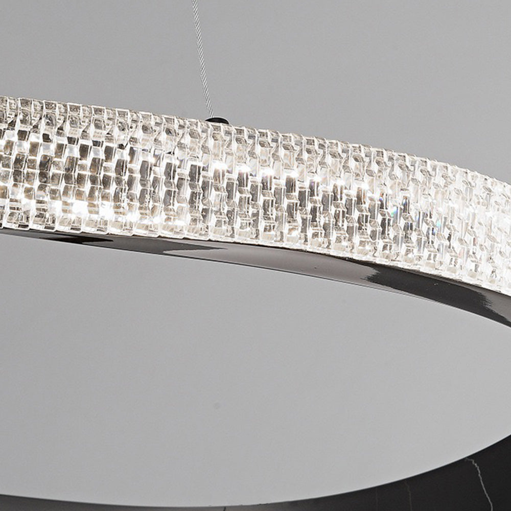 Kristy Pendant Light, Aluminium & Arcylic, 1/2 Rings, 2 Color