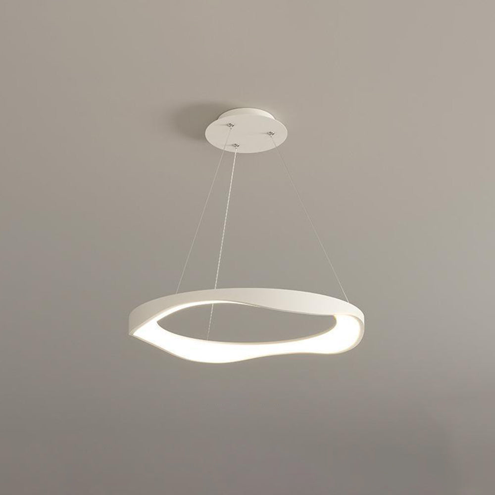 Arisha Pendant Light Rond Modern,  Black/White, Dining Room