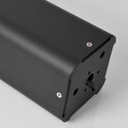 Ray Metal Rectangular Hollow Outdoor Path Light, Black