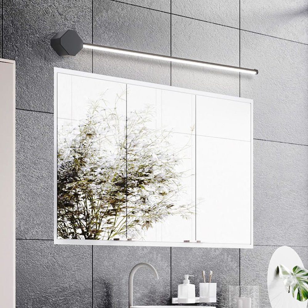 Arisha Minimalist Square Linear Metal/ Wall Lamp, Black/White