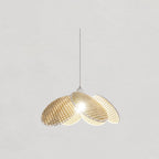 Ritta Willow weave Wabi Sabi Rattan Pendant Light, Black/White