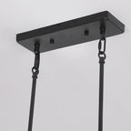 Silva Retro Rectangular Metal & Wood Pendant Light, 5 Heads, 2 Style