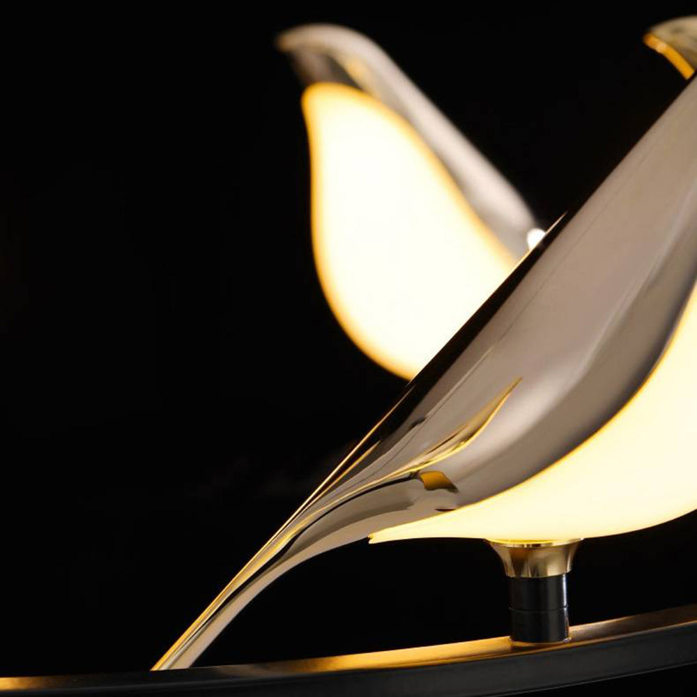 Arisha Modern Bird Pendant Light, Gold & Black, 2 Style