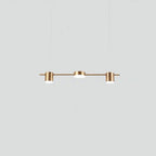 Arisha Minimalist Multi Metal Pendant Light, Black/Gold