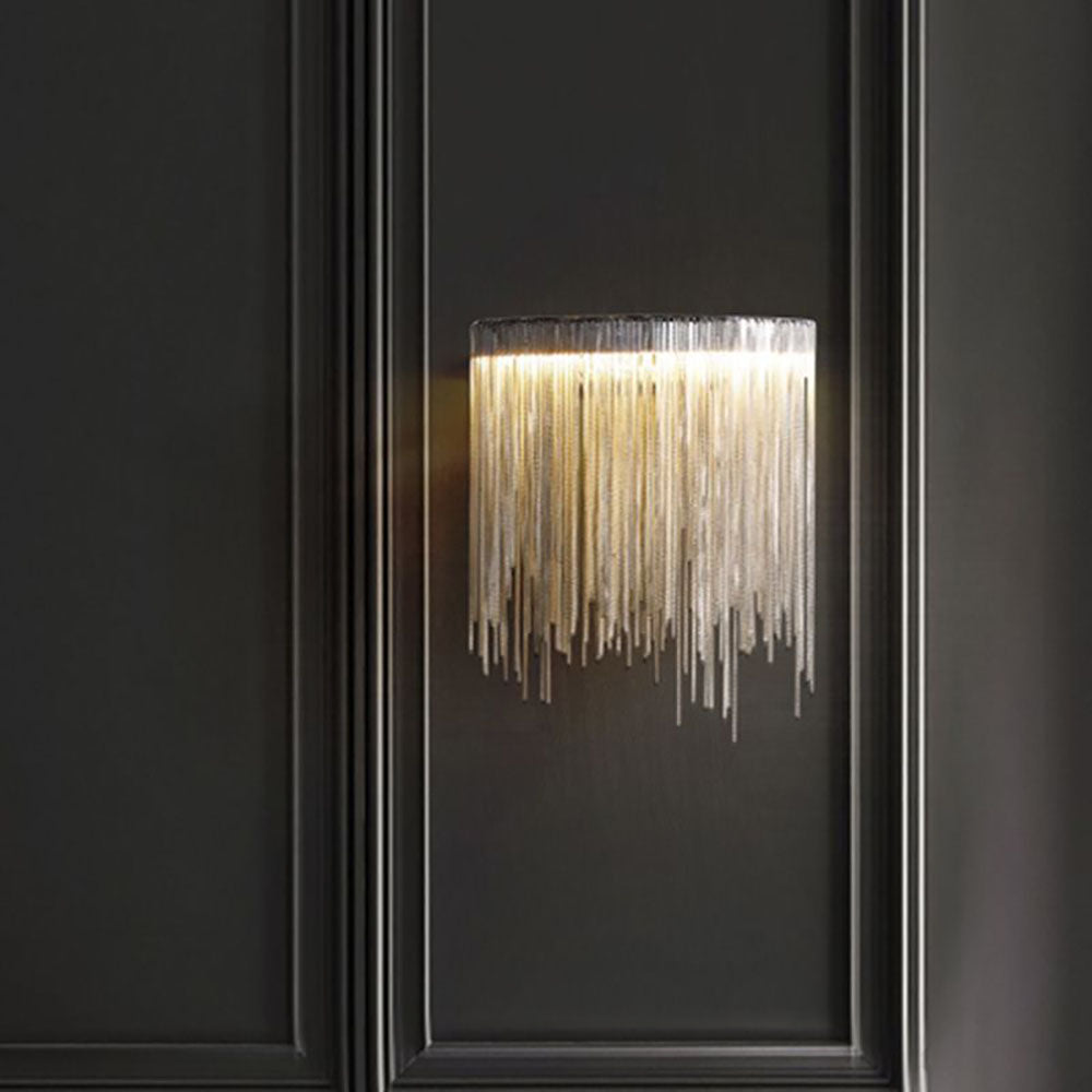 Arisha Wall Lamp Decorative/Modern, Tassel Chain, Silver, Living Room