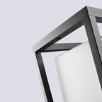 Ray Modern Rectangular Metal Outdoor Lamps, Black