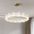 Arisha Creative Ring Metal/Arcylic Pendant Light, Gold