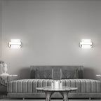 Arisha Modern Square Metal/ Wall Lamp, Silver, Bathroom