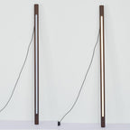 Ozawa Minimalist Linear Floor Lamp, Wood/, Living Room