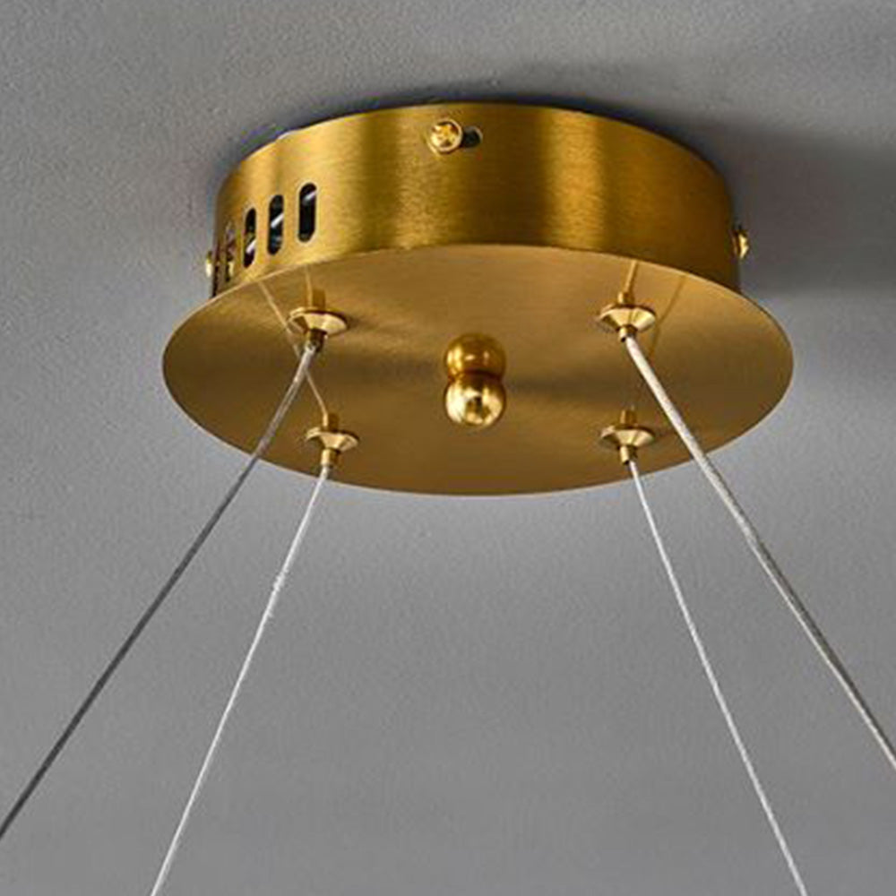 Arisha Creative Ring Metal/Arcylic Pendant Light, Gold