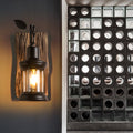 Epoch Vintage Branches Lantern Wall Lamp, Metal/Wood, Black, Dining Room