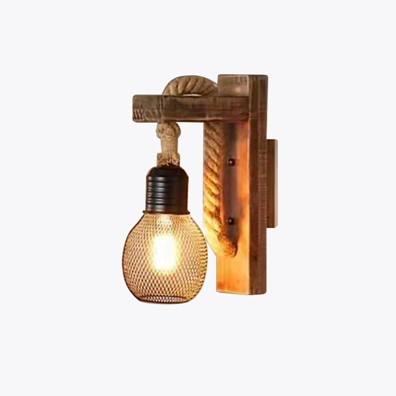 Silva Solid Wood Wall Lamp for Hallway & Living Room
