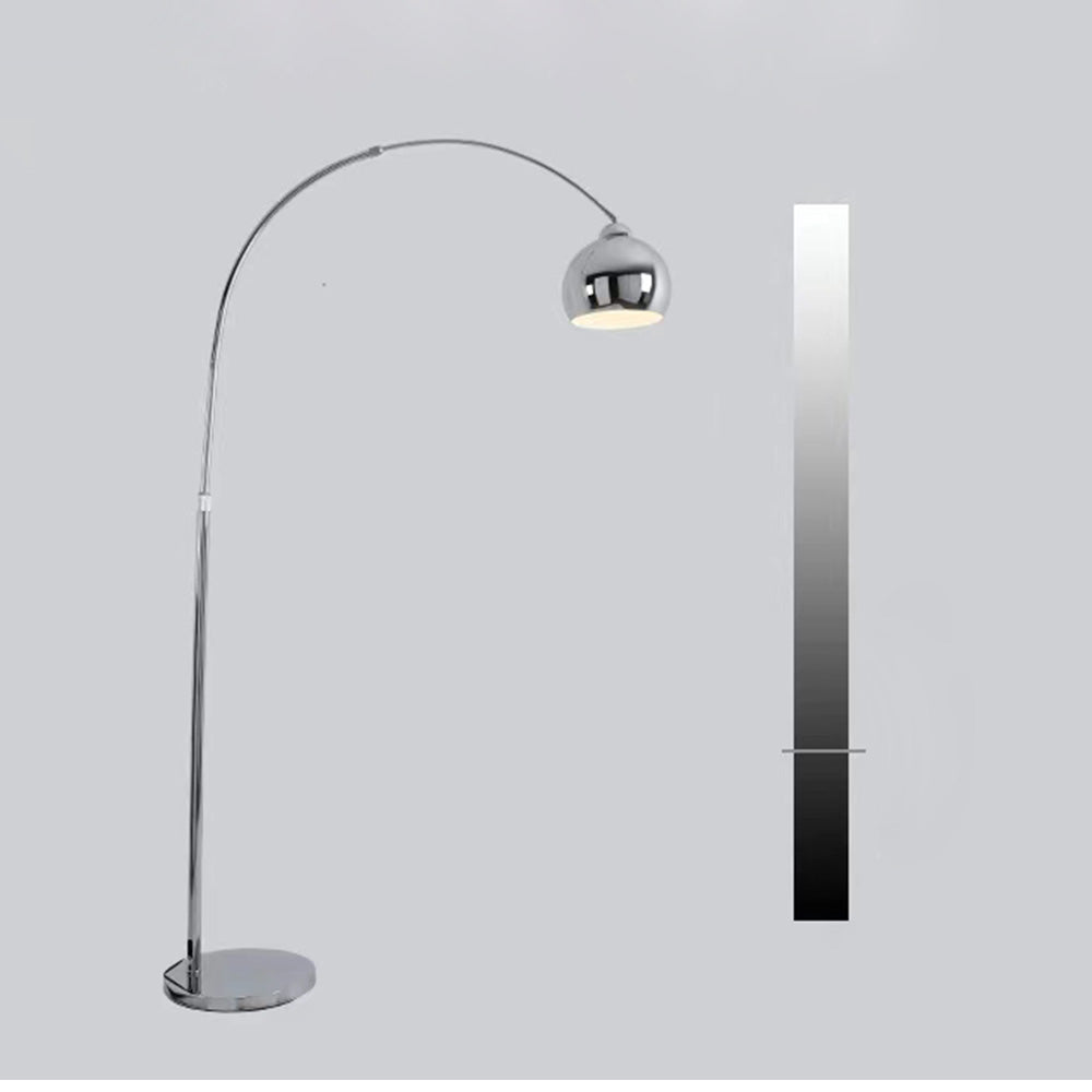 Salgado Modern Arc Metal Floor Lamp, Chrome, Study/Bedroom