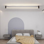 Arisha Minimalist Linear Flush Mount Ceiling Light, Black, Hallway
