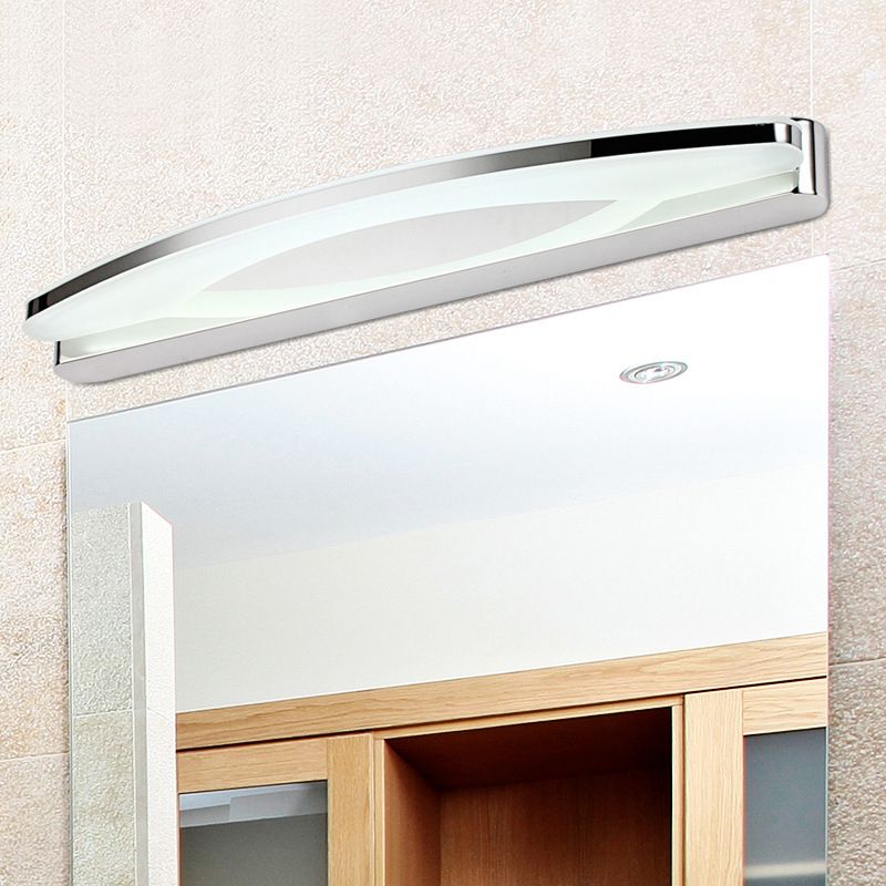 Arisha Minimalist Oval Vanity Wall Lamp, Chrome, Bedroom/Bathroom
