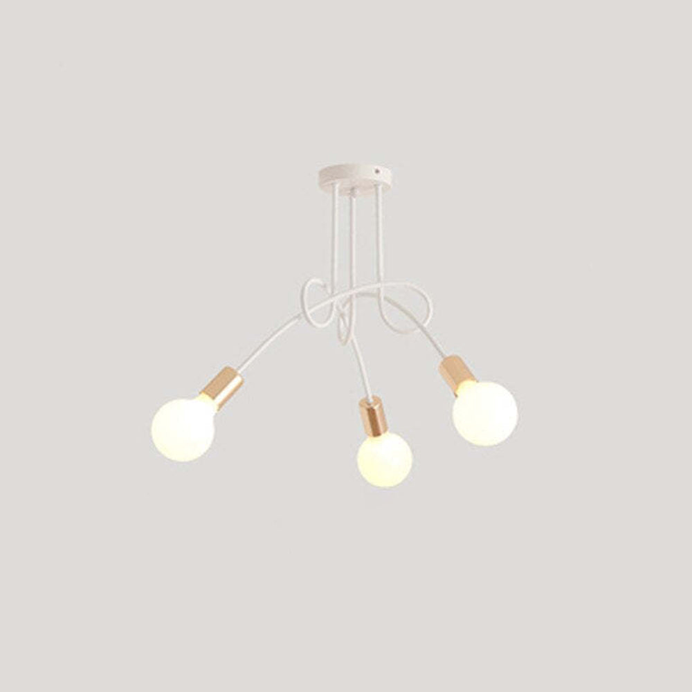 Arisha Modern Linear Curve Metal Ceiling Light, Dining Room/Living Room
