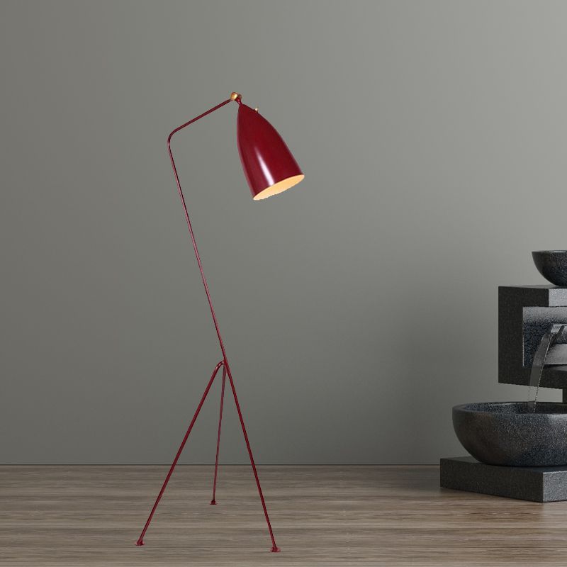 Morandi Modern Metal Cup Black Floor Lamp, Multi Colors