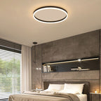 Arisha Minimalist Ring Metal Flush Mount Ceiling Light, Black