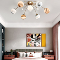 Aria Modern Planet Flush Mount Ceiling Light, Living Room