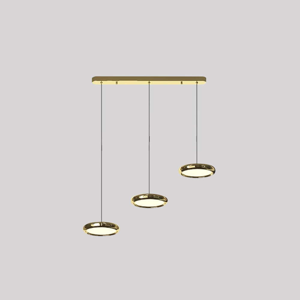 Arisha Minimalist Circular Metal Pendant Light,Silver/Gold/Rose Gold