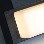 Ray Minimalist Solar Linear Outdoor Wall Lamp, Black