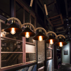 Epoch Vintage LED Black Pendant Light Metal Dining Room/Cafe