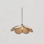 Ritta Willow weave Wabi Sabi Rattan Pendant Light, Black/White