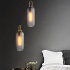Valentina Clear& Glass Cylinder Pendant Light, 2 Color