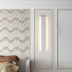 Arisha Minimalist Rectangular Wall Lamp,Black/White/Gold