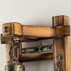 Epoch Vintage Lantern Shape Wood Metal Wall Lamp