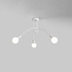 Arisha Modern Linear Curve Metal Ceiling Light, Dining Room/Living Room