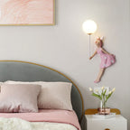 Arisha Modern Balloon/Girl Shape Pink Wall Lamp