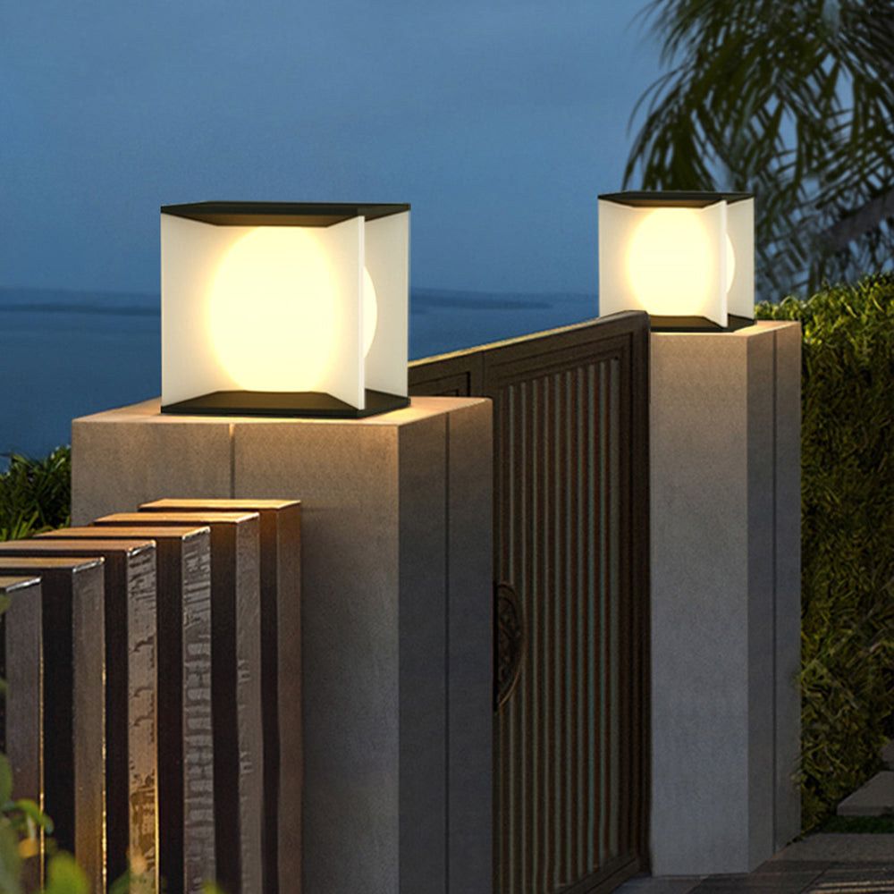Ray Modern Moon  Outdoor Pier-Mount Pillar Light