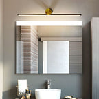 Arisha Modern Metal Linear Mirror Vanity Wall Lamp, Black/White