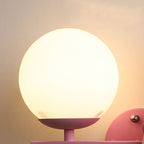 Aria Modern Metal/Glass Wall lamp, White & Pink