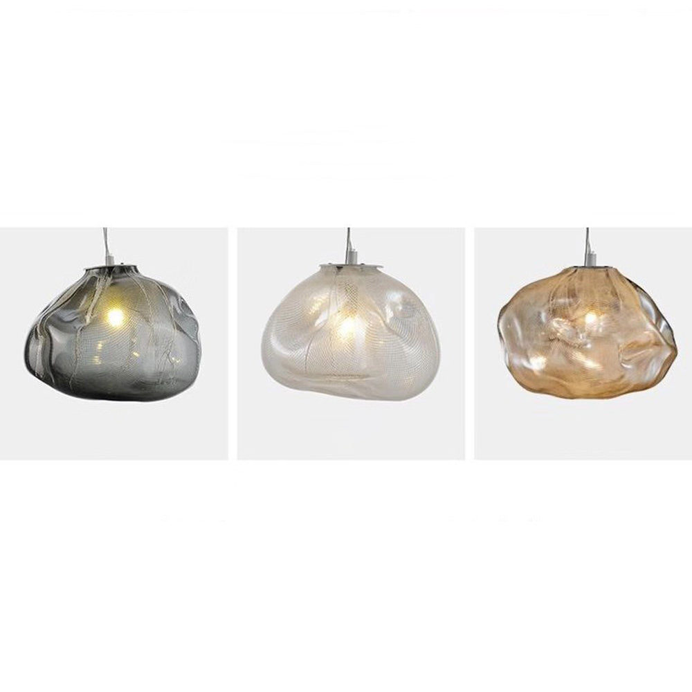 Avi Minimalist Spherical Glass Pendant Light, 3 Colour