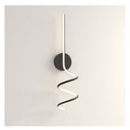Arisha Modern LED Art Interior Wall Light Spiral, Black & White