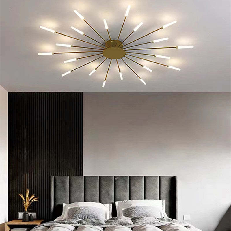 Wesley Flush-Mount Ceiling Light Fireworks, Black/Gold - product image 34