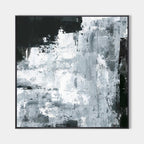 Monochromatic Grey Abstract Painting