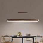Gloen Modern Rectangular Hanging Pendant Light, Gold/Coffee