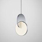 Arisha Pendant Light, Disc, Gold/Silver