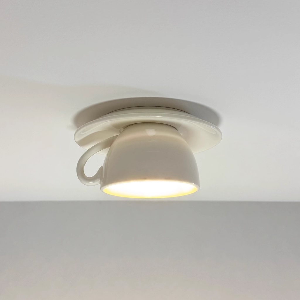 Aria Modern Coffee Cups Ceramic Flush Ceiling Lighting - product image 19