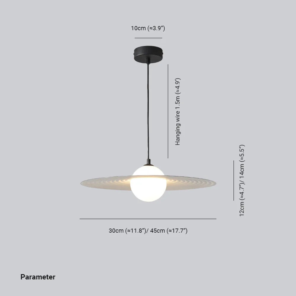 Arisha Minimalist Star Ring Pendant Light,Black/White