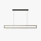 Arisha Modern Metal Vertical Rectangular Pendant Light, Black