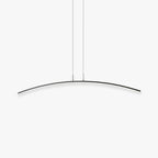 Arisha Curved Linear Pendant Light for Dining Room, Black/White