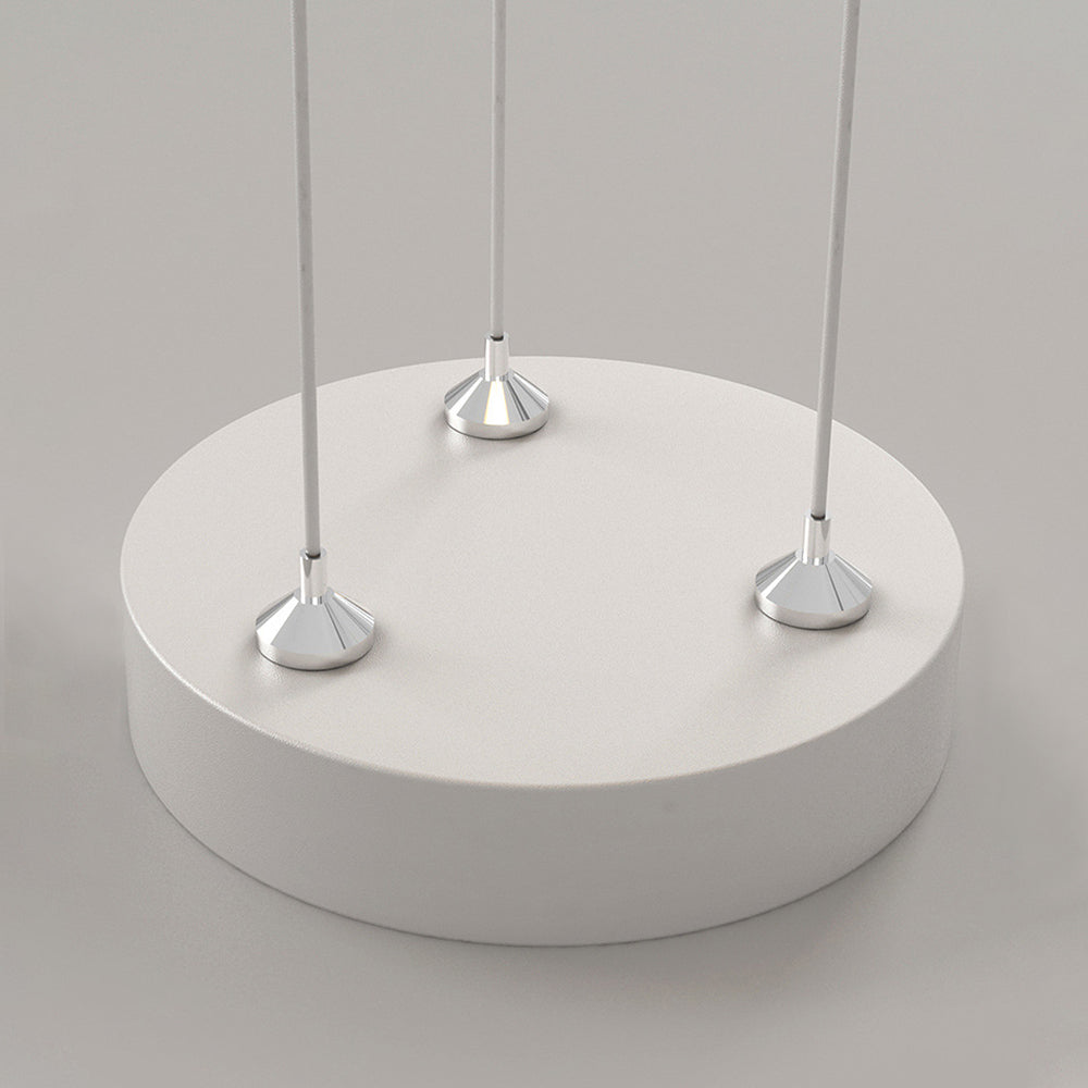 Arisha Art Deco Flower Shape Pendant Light, White